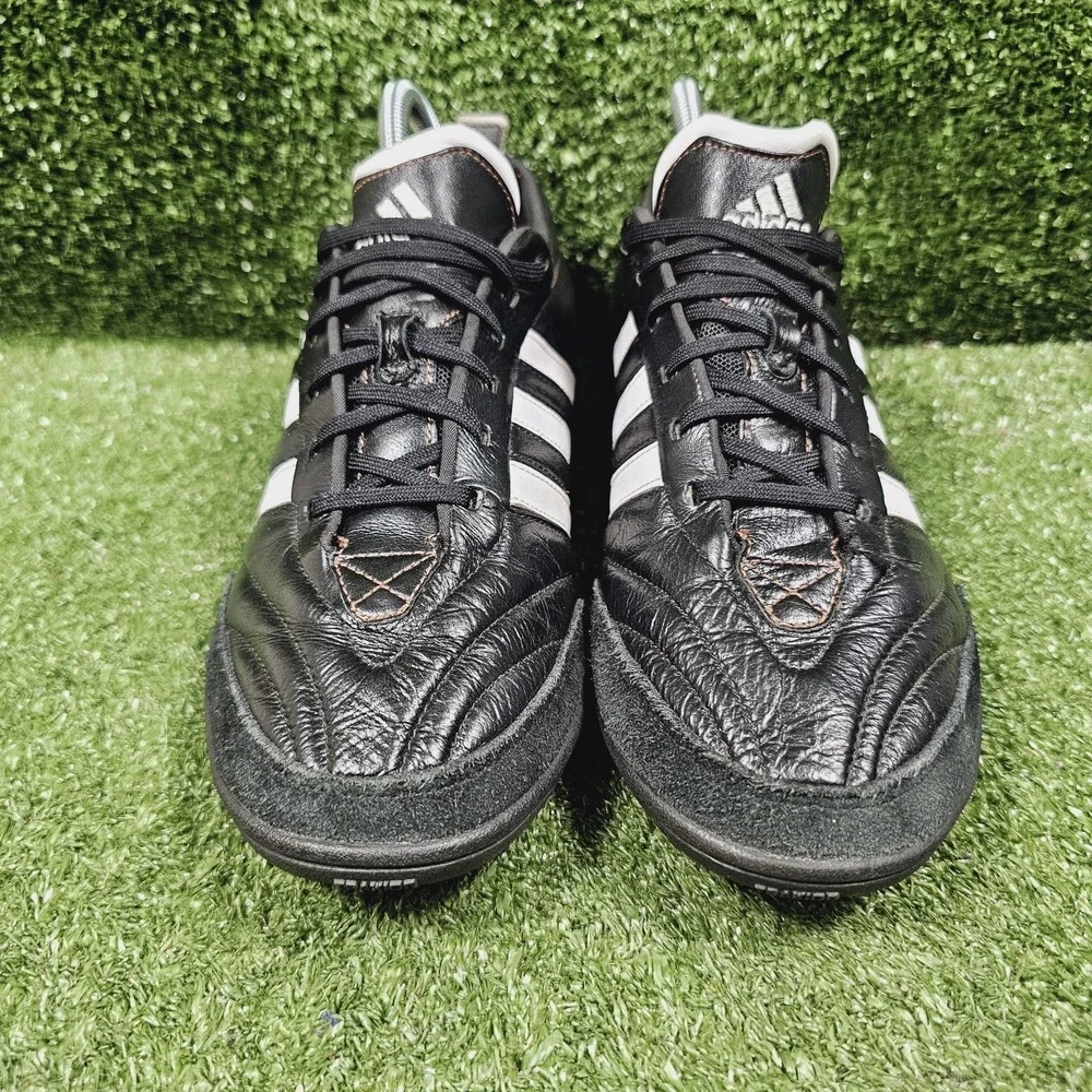 Adidas Adipure TRX Black Leather Indoor Turf Athletic Soccer Shoes Mens 9